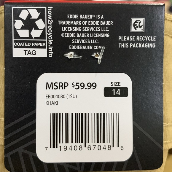 4️⃣ Eddie Bauer Cargo shorts 5" NWT khaki - Picture 6 of 6